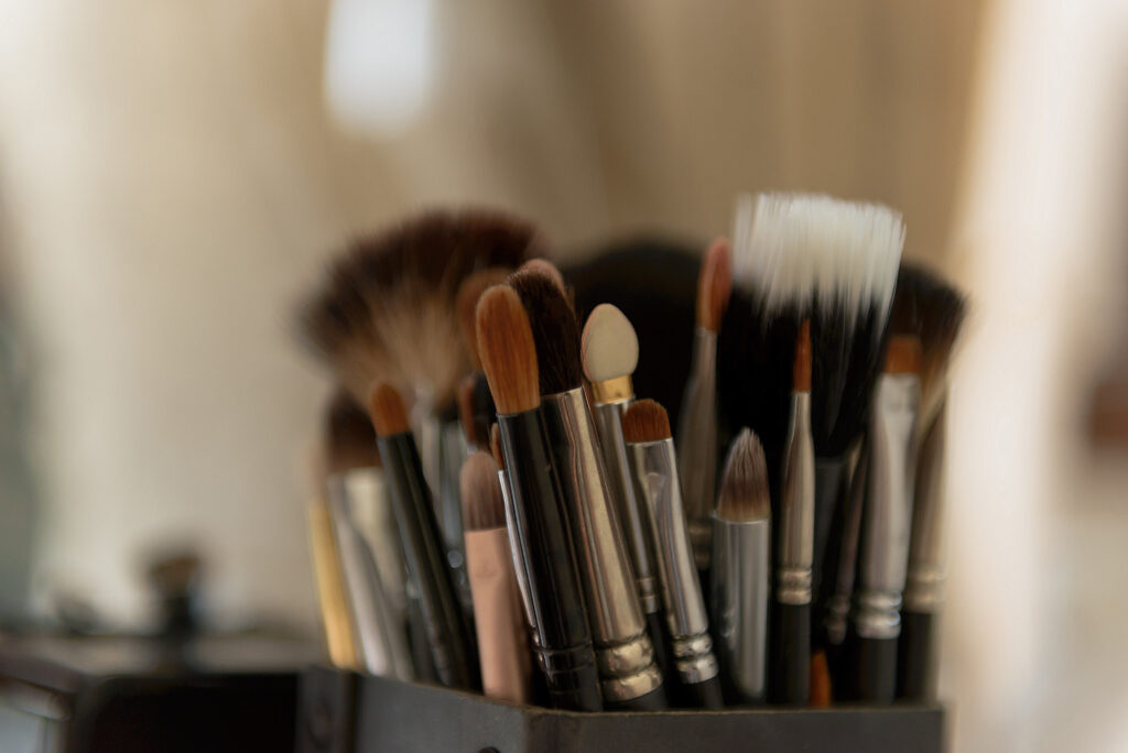 Zoeva Make-up-Pinsel sind in einer Box aneinandergeschlichtet